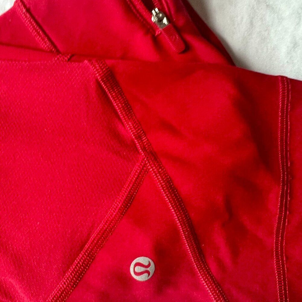 LULULEMON - RED FAST AND FREE CROP LEGGINGS - SIZE 6 - Picture 7 of 8
